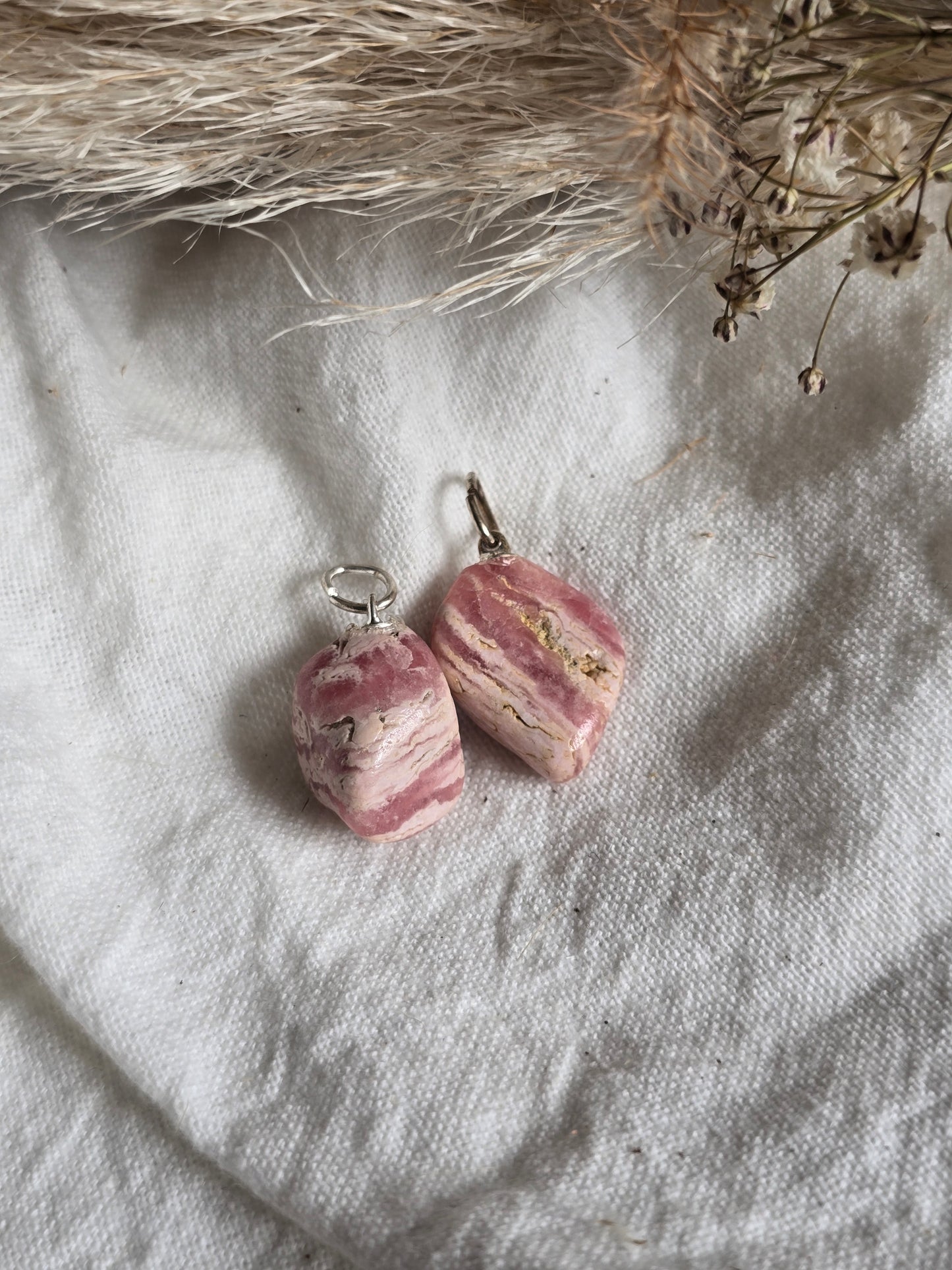 Rhodonite - pendentif argenté
