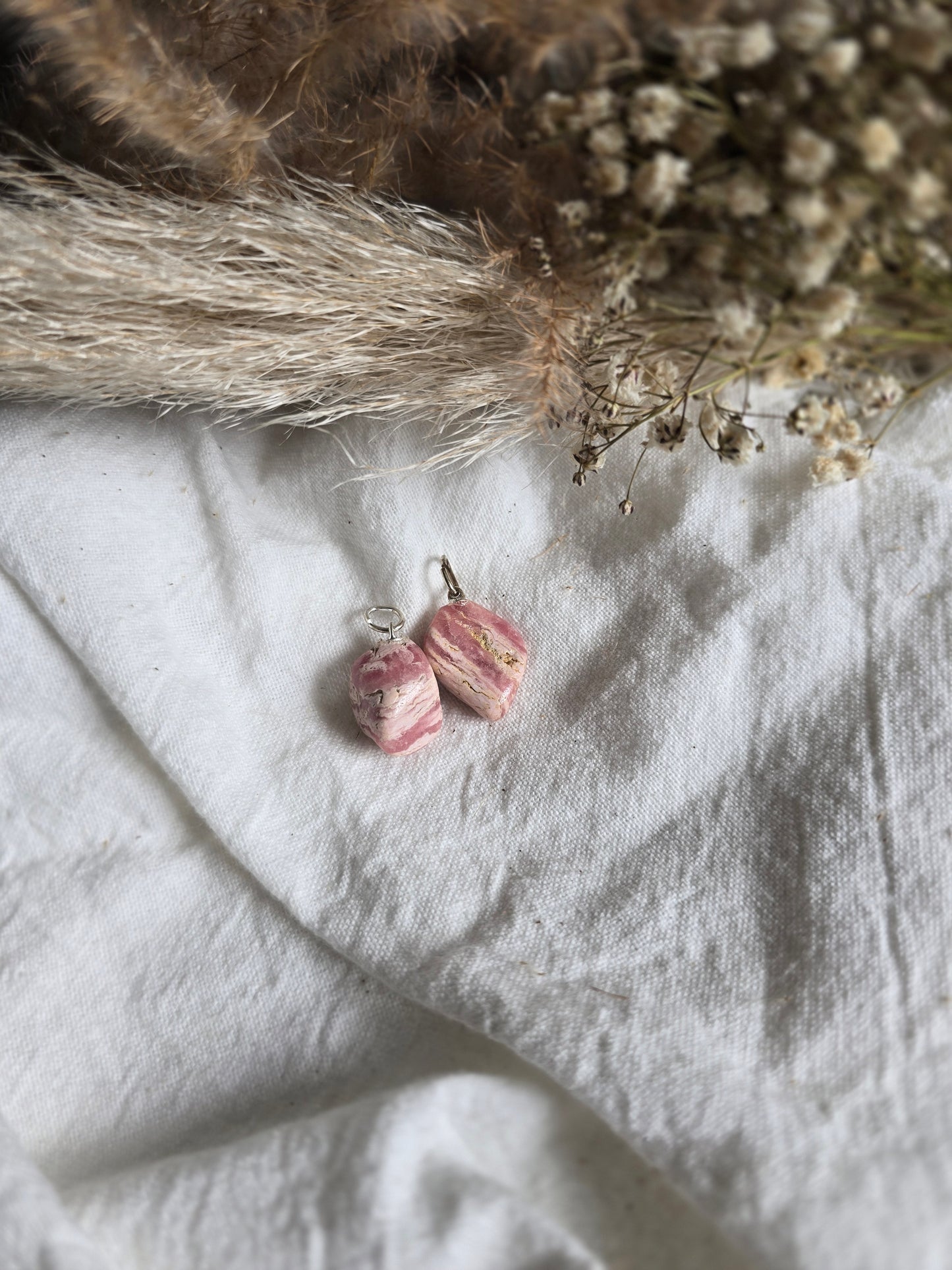 Rhodonite - pendentif argenté