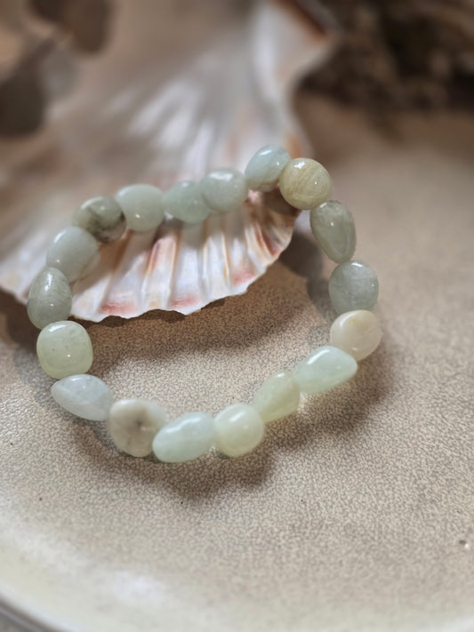 Agate Mousse vert clair - Bracelet